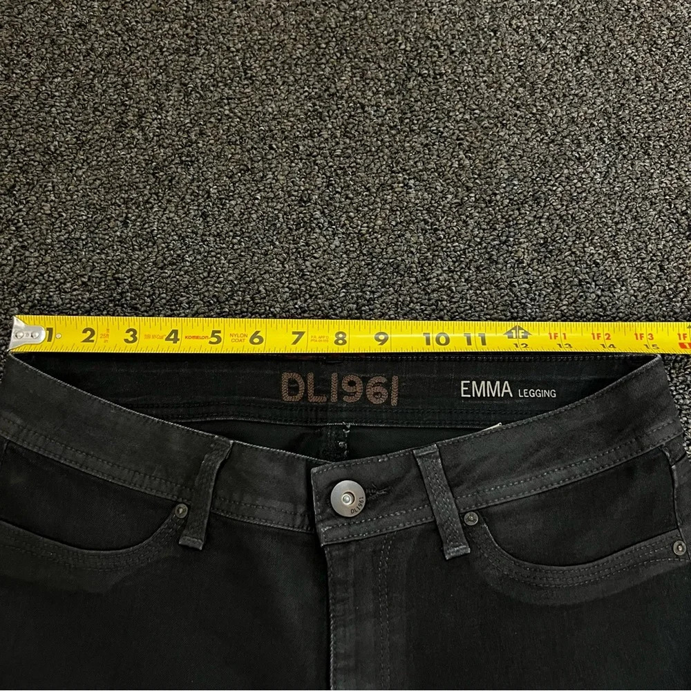 DL1961 Emma Skinny Low Rise Instasculp Black Jeans Sz 29 - Picture 12 of 15
